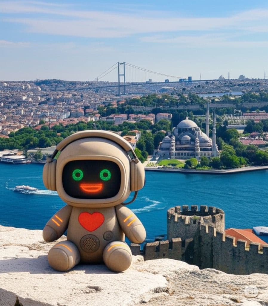 İstanbul manzarası önünde görülen Neeko karakteri